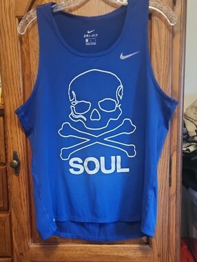 Nike Blue Skull & Crossbones 'Soul' Dri-FIT Tank